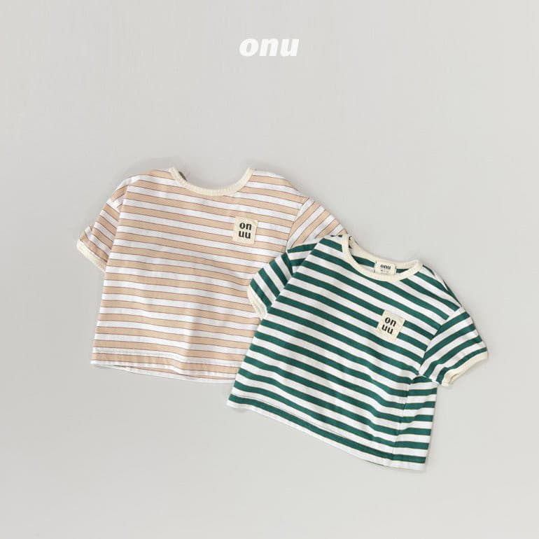 Onu - Korean Children Fashion - #littlefashionista - Stripes Top Bottom Set - 6
