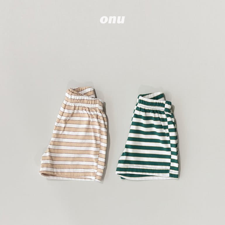 Onu - Korean Children Fashion - #minifashionista - Stripes Top Bottom Set - 8