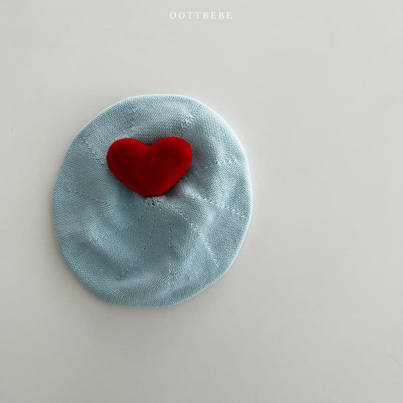 Oott Bebe - Korean Baby Fashion - #babyboutiqueclothing - Heart Beret Hat - 6