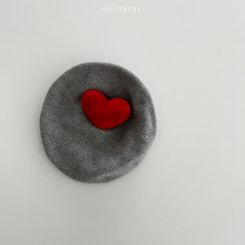 Oott Bebe - Korean Baby Fashion - #babyclothing - Heart Beret Hat - 7