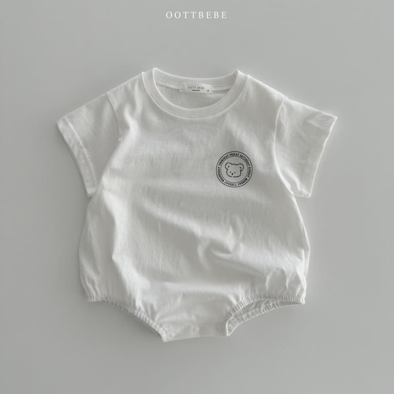 Oott Bebe - Korean Baby Fashion - #babyoutfit - Lettering Bodysuit - 2