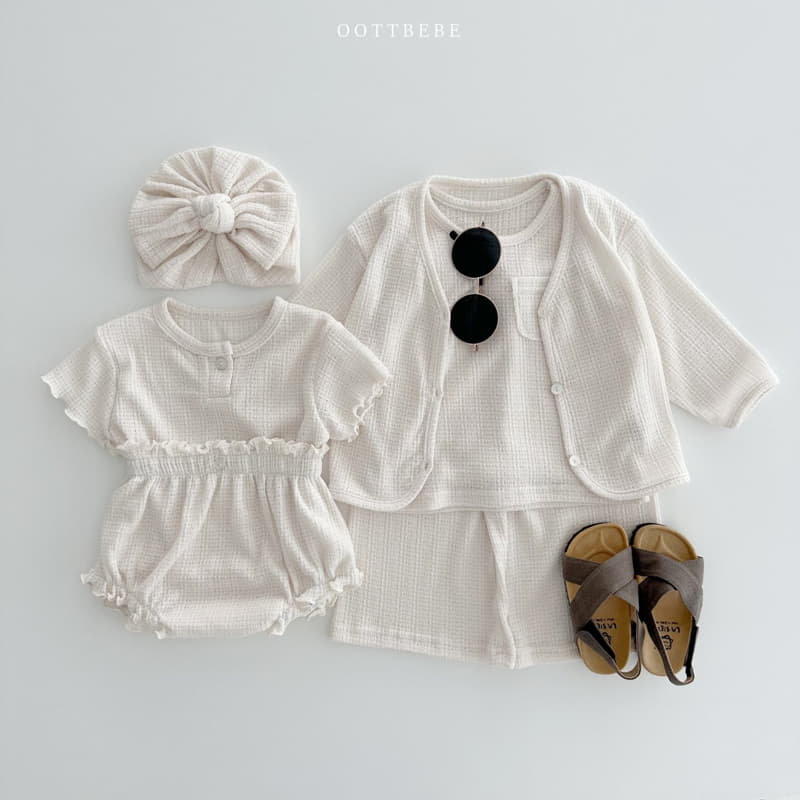 Oott Bebe - Korean Children Fashion - #littlefashionista - MD Cardigan Tee Pants Set - 8