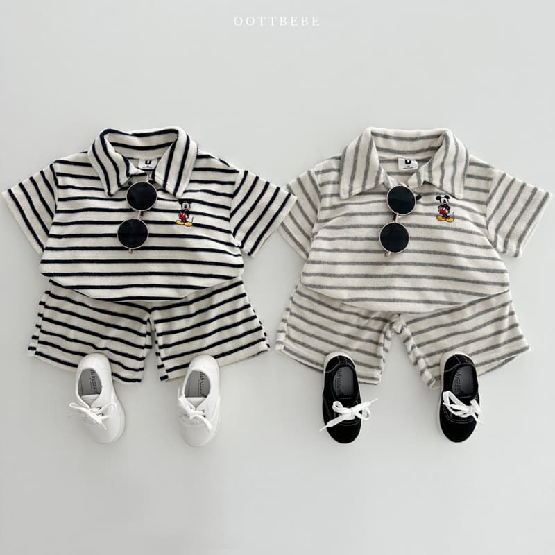 Oott Bebe - Korean Children Fashion - #littlefashionista - Terry M Collar Tee - 12
