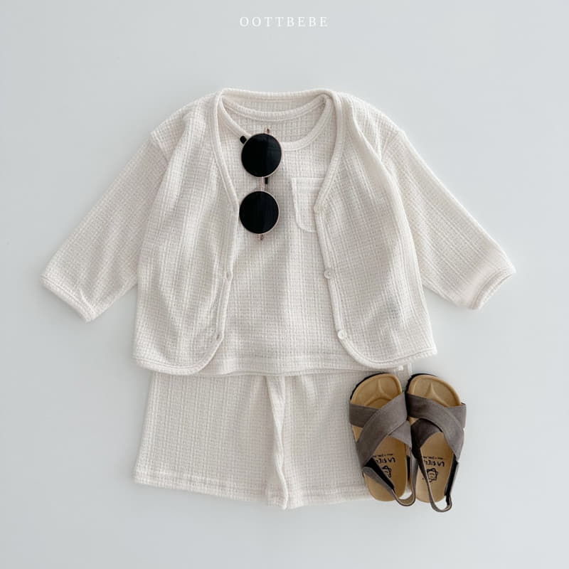 Oott Bebe - Korean Children Fashion - #prettylittlegirls - MD Cardigan Tee Pants Set - 11