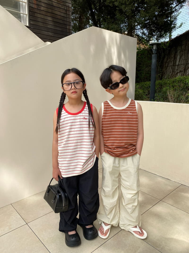 Our - Korean Children Fashion - #kidsshorts - Lake Stripes Sleeveless - 9