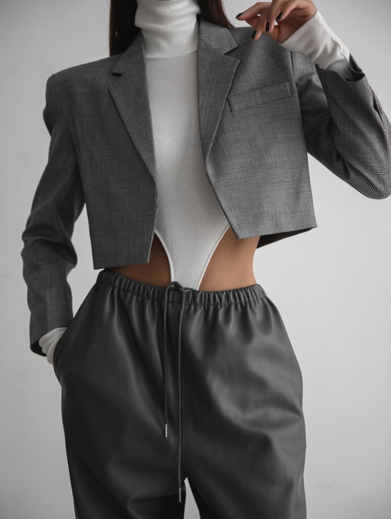 Paper Moon - Korean Women Fashion - #momslook - Open Front Cropped Blazer - 5