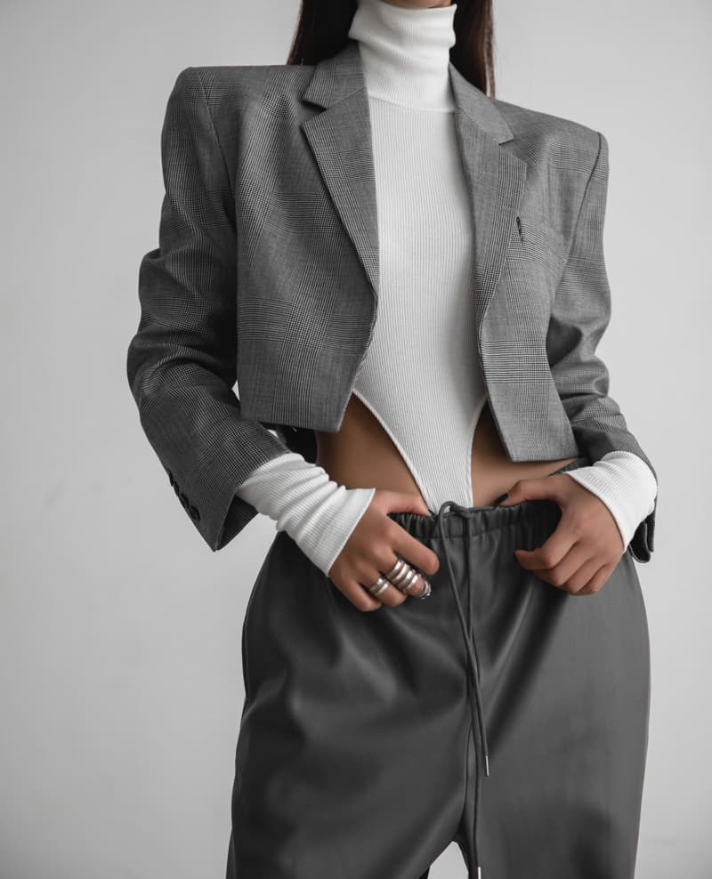 Paper Moon - Korean Women Fashion - #momslook - Open Front Cropped Blazer - 7