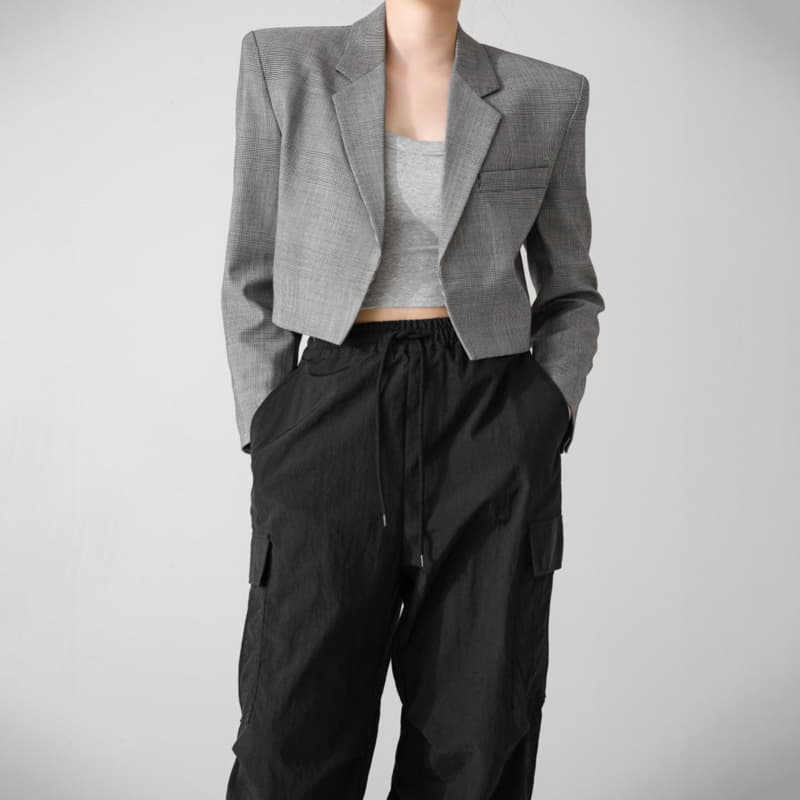 Paper Moon - Korean Women Fashion - #thatsdarling - Open Front Cropped Blazer