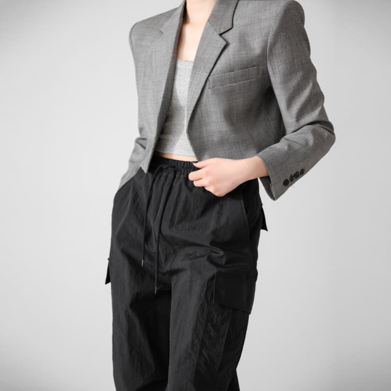 Paper Moon - Korean Women Fashion - #momslook - Open Front Cropped Blazer - 4