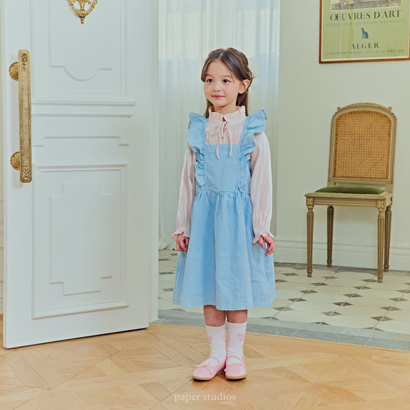 Paper Studios - Korean Children Fashion - #kidzfashiontrend - Denim One-piece - 4