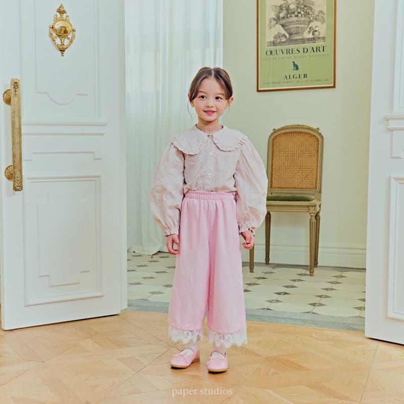 Paper Studios - Korean Children Fashion - #kidsshorts - Lace Pants - 4