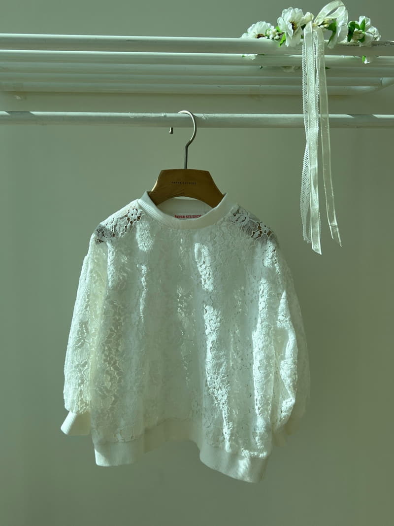 Paper Studios - Korean Children Fashion - #magicofchildhood - Lace Sweatshirt - 5