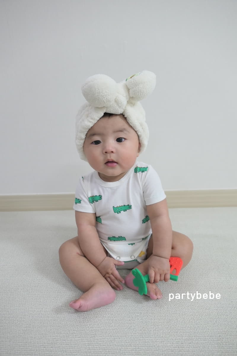 Party Kids - Korean Baby Fashion - #babyboutique - Crocodile Bodysuit - 4