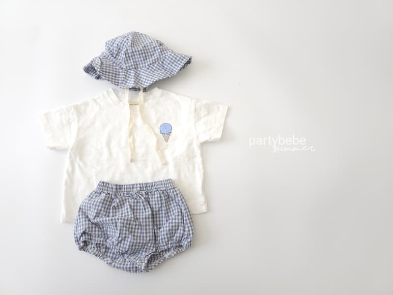 Party Kids - Korean Baby Fashion - #babyboutiqueclothing - Ice Cream Top Bottom Hat Set - 3