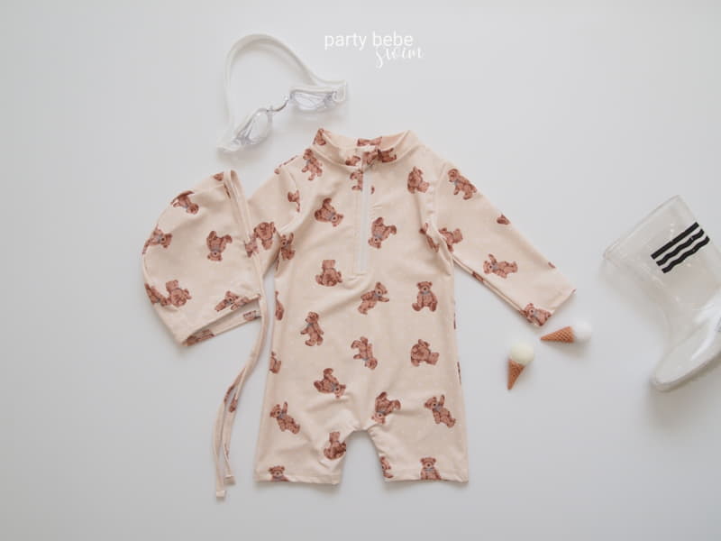 Party Kids - Korean Baby Fashion - #babyboutiqueclothing - Bear Rashguard Set - 2