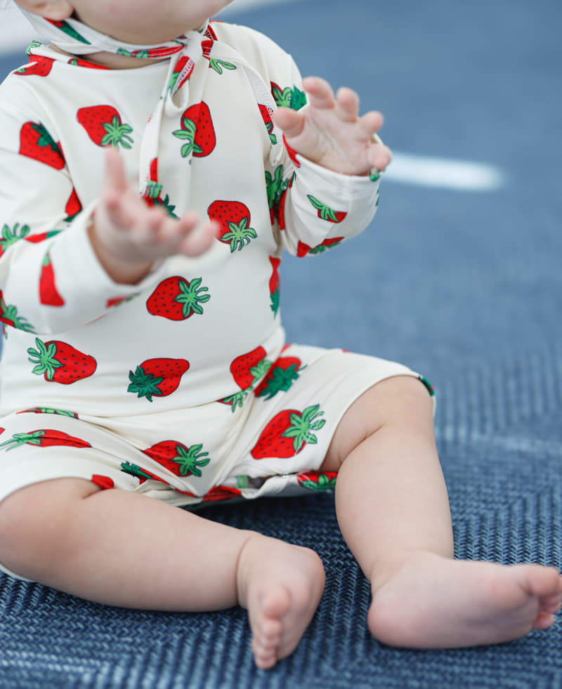 Party Kids - Korean Baby Fashion - #babyboutiqueclothing - Strawberry Rashguard Set - 4