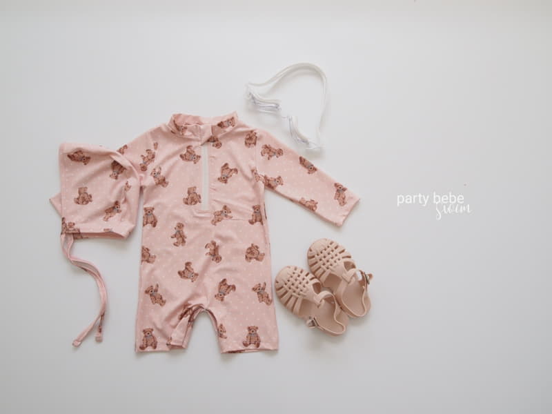 Party Kids - Korean Baby Fashion - #babyclothing - Bear Rashguard Set - 3