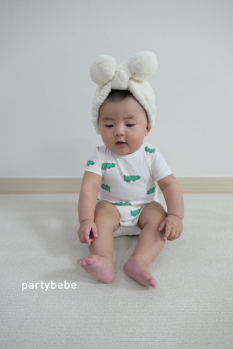 Party Kids - Korean Baby Fashion - #babyfashion - Crocodile Bodysuit - 6