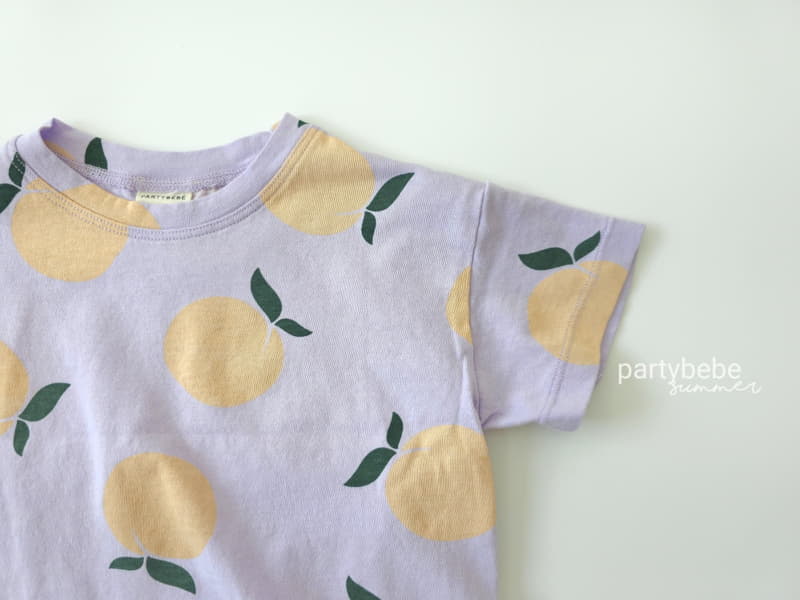Party Kids - Korean Baby Fashion - #babyfashion - Peach Tee - 5