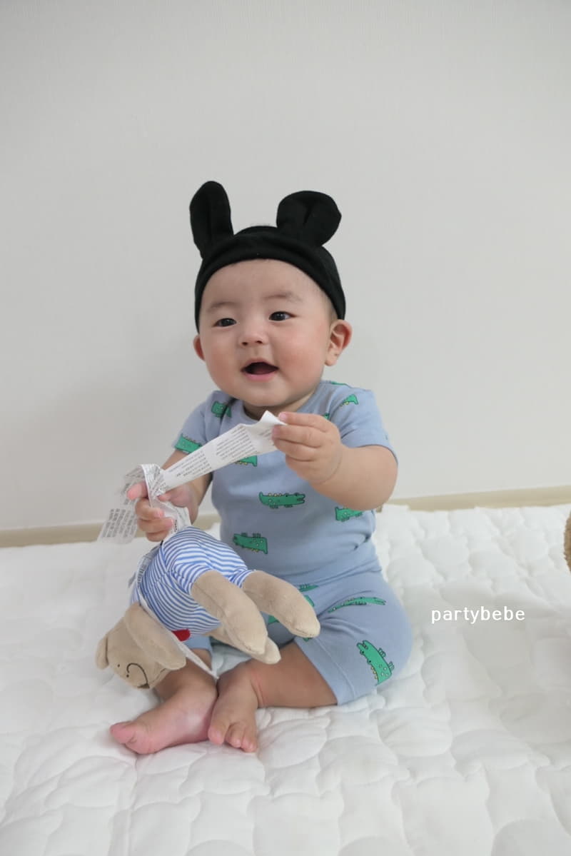 Party Kids - Korean Baby Fashion - #babyfever - Crocodile Top Easywear - 12