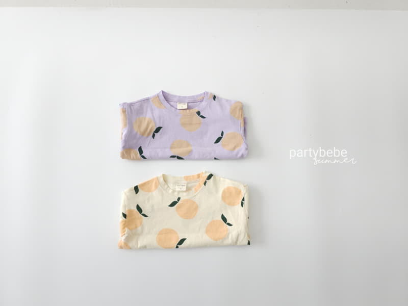 Party Kids - Korean Baby Fashion - #babygirlfashion - Peach Tee - 7