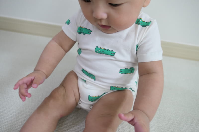 Party Kids - Korean Baby Fashion - #babylifestyle - Crocodile Bodysuit - 9