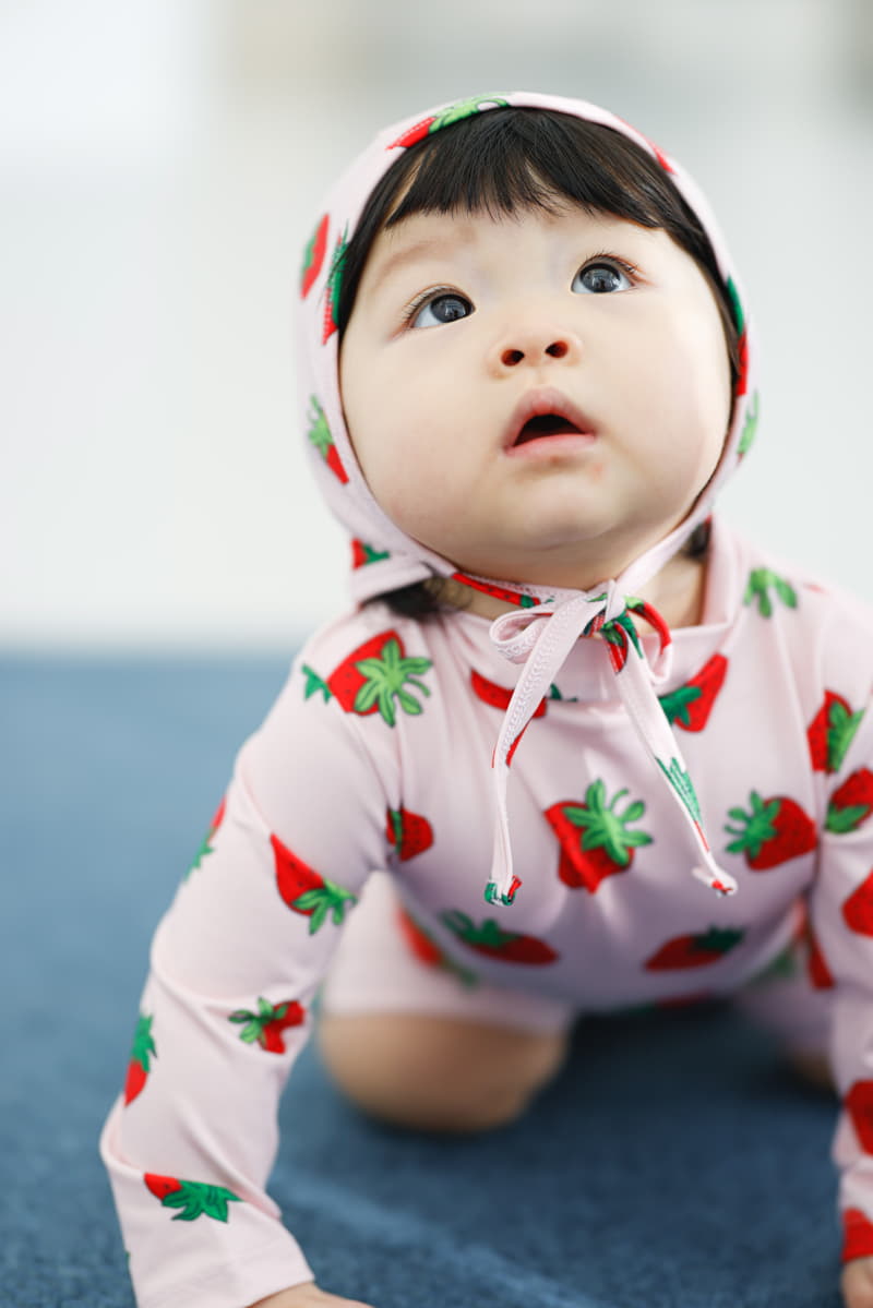 Party Kids - Korean Baby Fashion - #babyootd - Strawberry Rashguard Set - 10