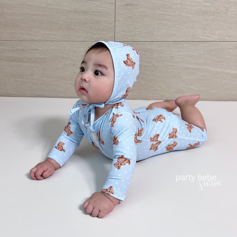 Party Kids - Korean Baby Fashion - #babyootd - Bear Rashguard Set - 9