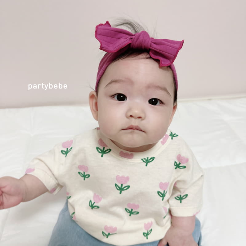 Party Kids - Korean Baby Fashion - #babyoutfit - Peach Tee - 11