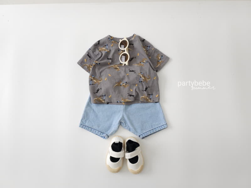 Party Kids - Korean Baby Fashion - #babyoutfit - Dino Tee - 8