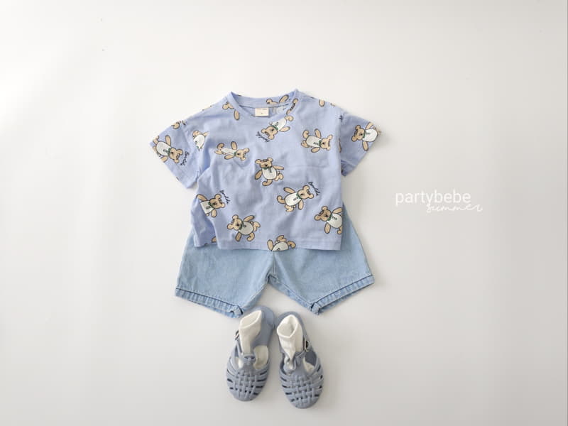 Party Kids - Korean Baby Fashion - #babywear - Bear Tee - 8