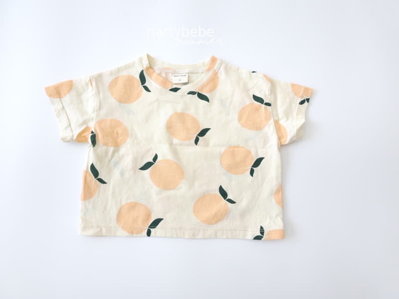 Party Kids - Korean Baby Fashion - #smilingbaby - Peach Tee