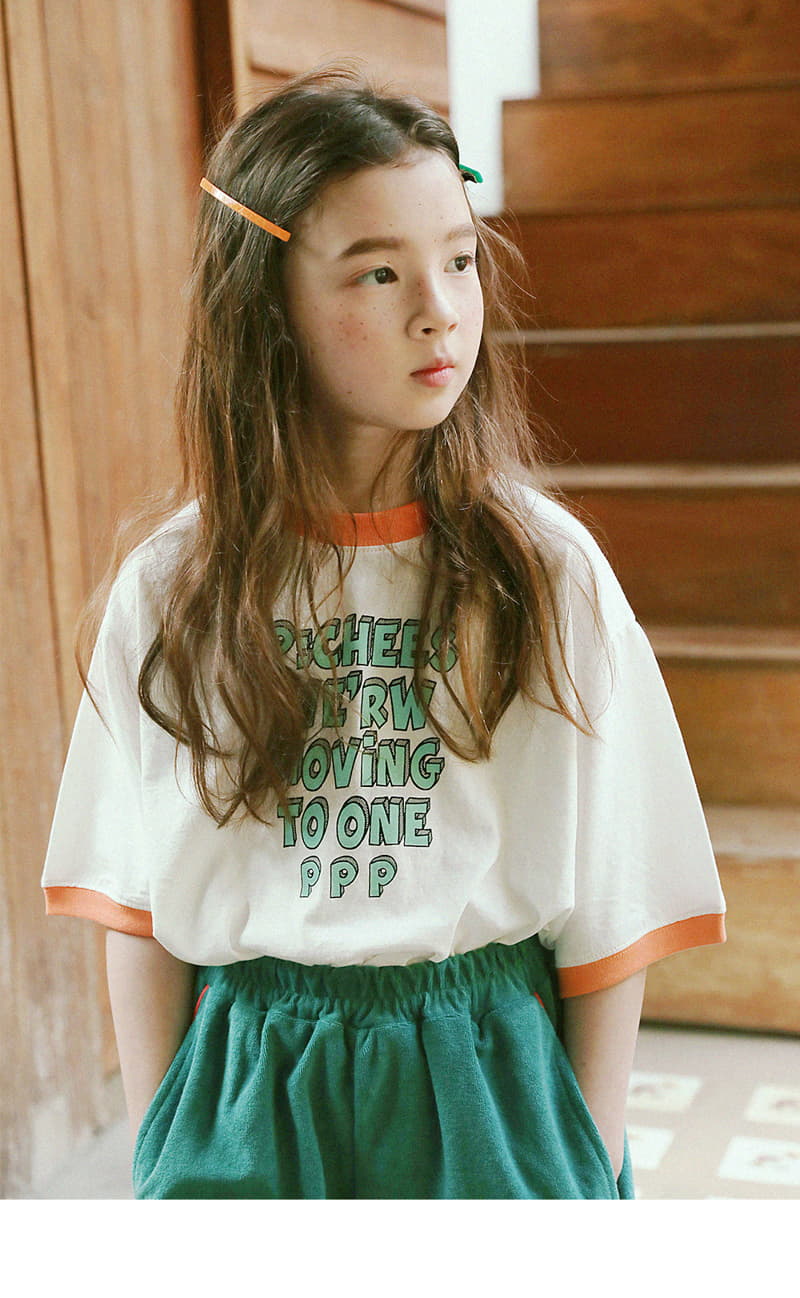 Peach-Cream - Korean Junior Fashion - #designkidswear - Molling Tee