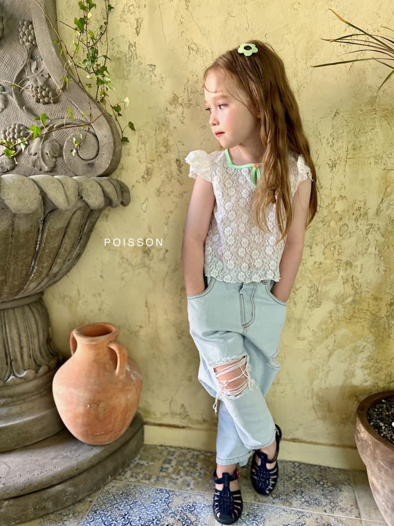 Poisson - Korean Children Fashion - #childrensboutique - Lace Puff Tee - 12