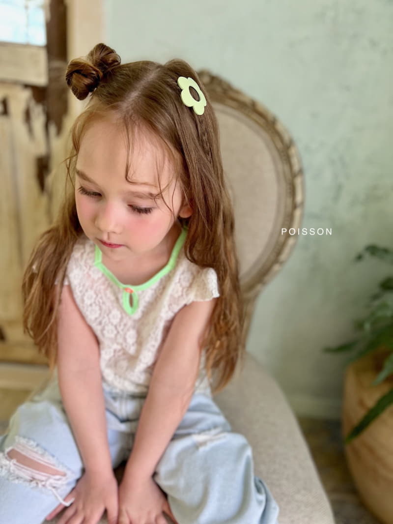 Poisson - Korean Children Fashion - #kidsstore - Lace Puff Tee - 3