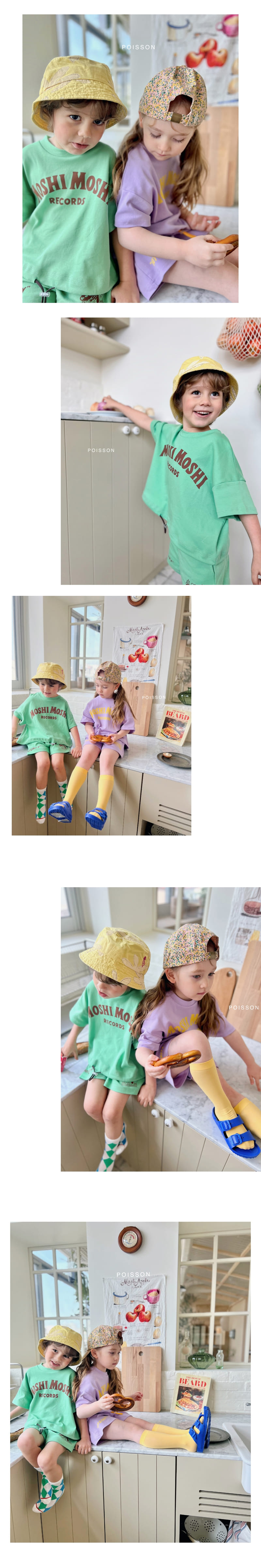 Poisson - Korean Children Fashion - #todddlerfashion - Mosi Mosi Top Bottom Set - 3
