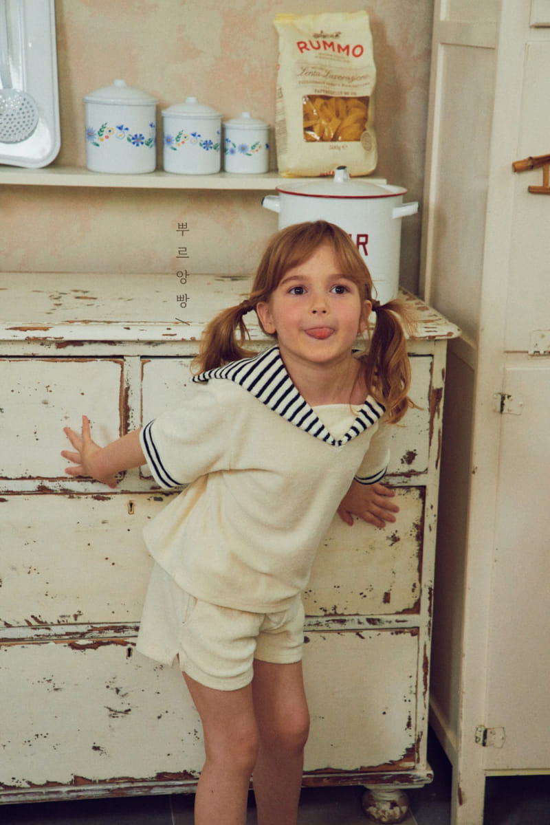 Pourenfant - Korean Children Fashion - #kidsstore - Amber Sailor Terry Top Bottom Set - 8