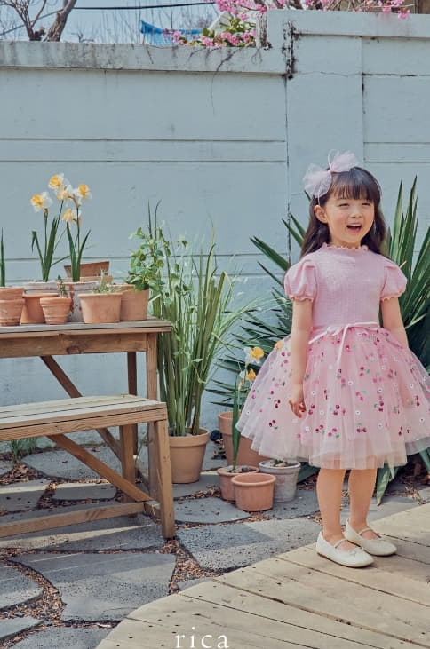 Rica - Korean Children Fashion - #littlefashionista - Chery Sha One-piece - 4