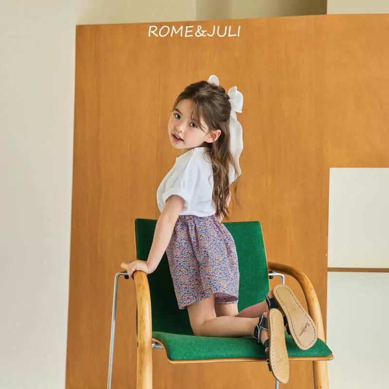 Rome Juli - Korean Children Fashion - #kidsstore - Flower banding Skirt Pants - 3