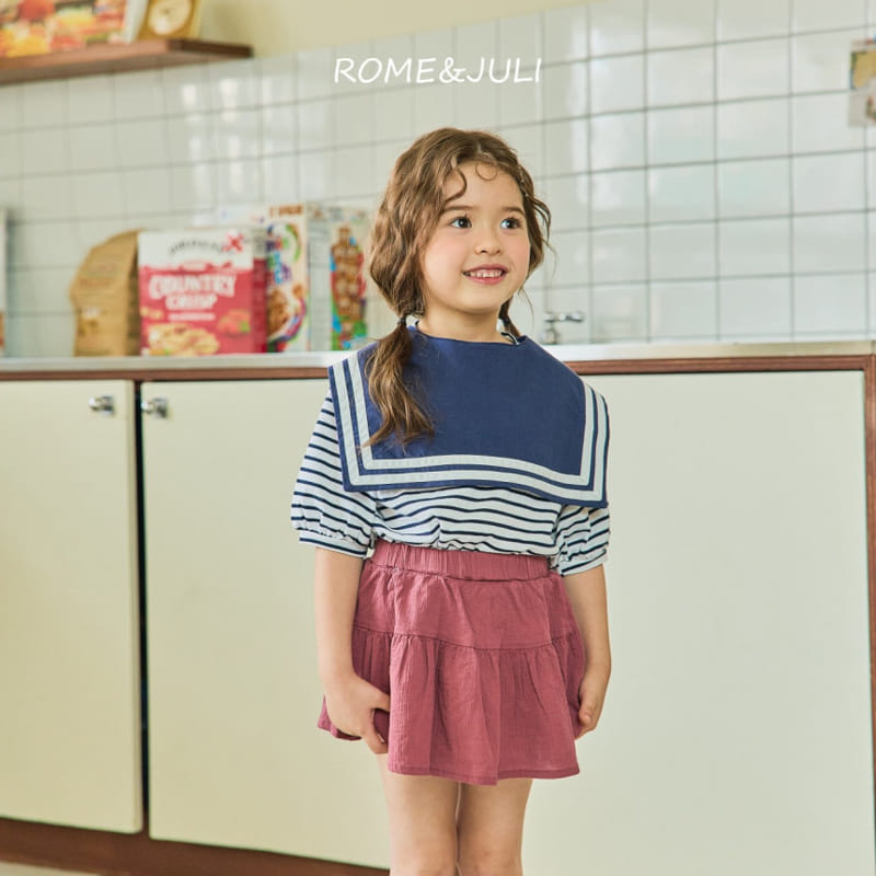 Rome Juli - Korean Children Fashion - #kidzfashiontrend - Stripes Shirring Tee - 3
