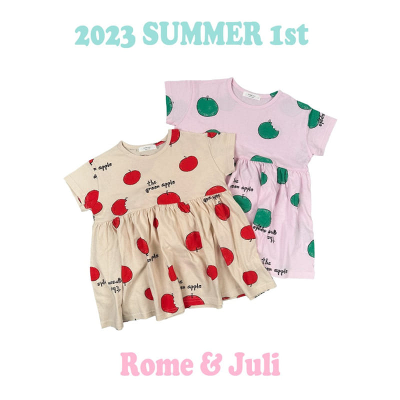Rome Juli - Korean Children Fashion - #kidzfashiontrend - Apple Turing One-piece