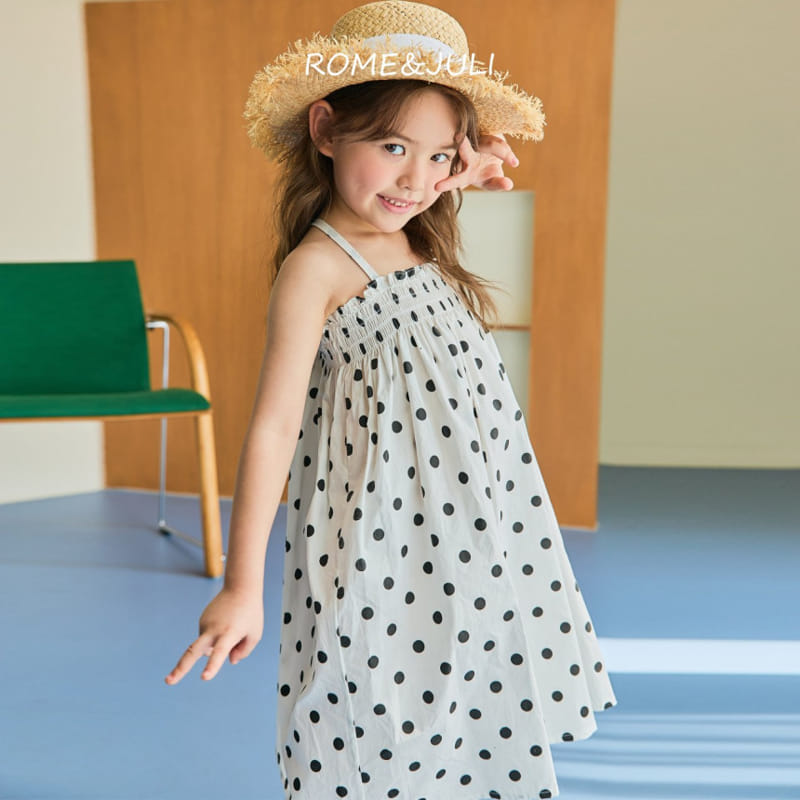 Rome Juli - Korean Children Fashion - #magicofchildhood - Dalart Dot Smocked One-piece - 4