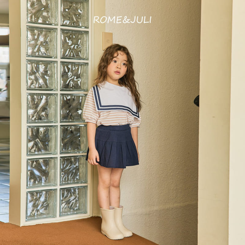 Rome Juli - Korean Children Fashion - #todddlerfashion - Stripes Shirring Tee - 9