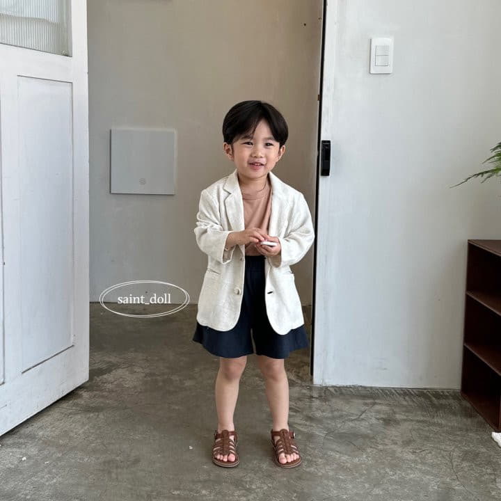 Saint Doll - Korean Children Fashion - #discoveringself - Overfit Linen Jacket with Mom - 7
