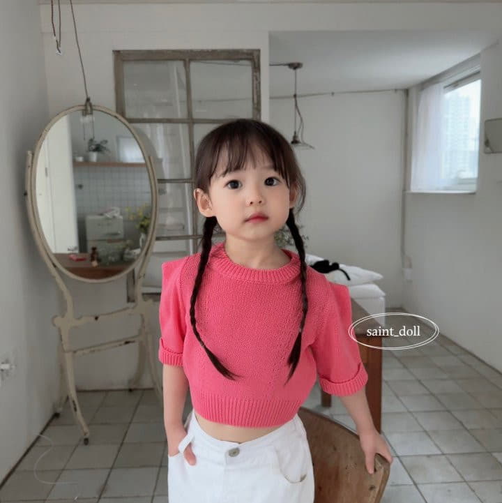 Saint Doll - Korean Children Fashion - #kidsshorts - Jenny Knit Tee - 2