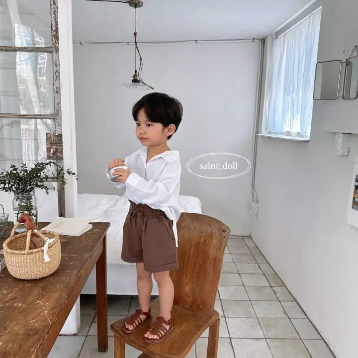 Saint Doll - Korean Children Fashion - #littlefashionista - Linen Roll Up Shorts  with Mom - 6