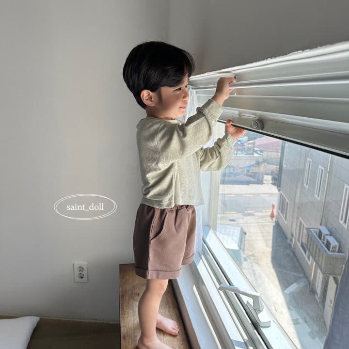 Saint Doll - Korean Children Fashion - #todddlerfashion - Linen Roll Up Shorts  with Mom - 10