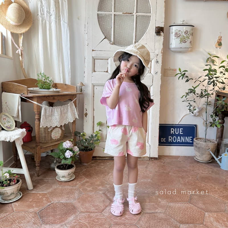 Salad Market - Korean Children Fashion - #littlefashionista - Swan Crop Tee - 5