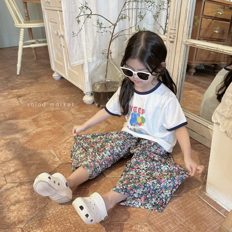 Salad Market - Korean Children Fashion - #prettylittlegirls - Flower Pleats Pants - 6