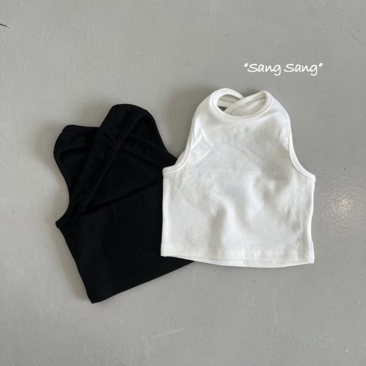 Sang Sang - Korean Children Fashion - #kidsshorts - Back Cross Sleeveless - 2